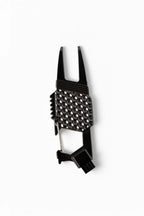 Black zinc alloy golf divot repair tool with honeycomb grip, club brush, carabiner clip, and magnetic ball marker – The Greenkeeper by 70x7 Golf Co.